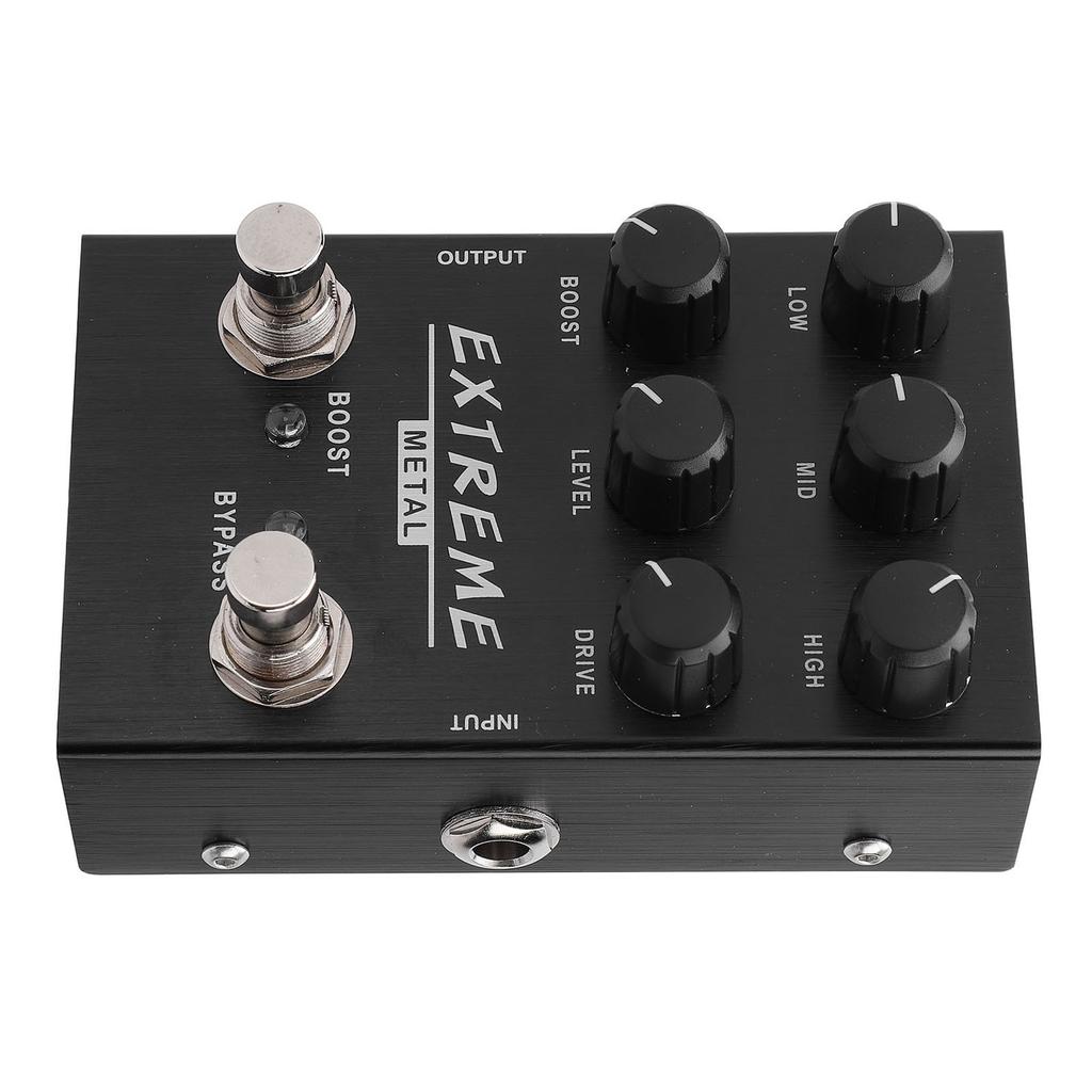 Gitarowy Pedał Efektowy 3-pasmowy EQ Niskie Średnie Wysokie Wzmocnienie Elektryczny Gitarowy Pedał Dystorsyjny DC 9V