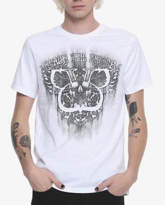 Black Veil Brides WINGED SKULL 100% Cotton T-shirt Mens Tees Top NEW 100% Authentic & Official