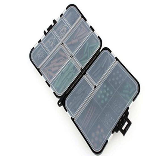 zmart Carp Hair Rig Rubber Combo Box Tackle Box Hooks, Tubes, Swivels, Stoppers, Beads, Accessories,