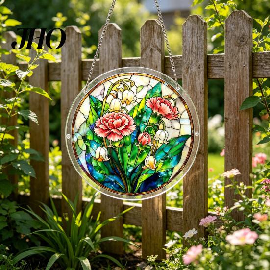 Acrylic Puzzle Sun Catcher with Colorful Light Projection, DIY Window Hanging Decor Rainbow Projection for Garden Patio Living Room, UV Printed