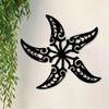 Vintage Metal Wall Art Durable Outdoor Iron Statue for Garden Poolside Decor Holiday Gift