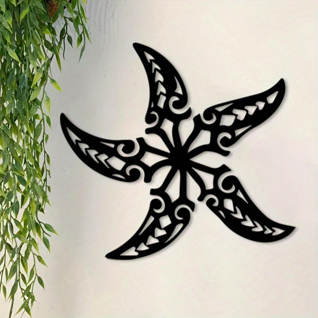 Vintage Metal Wall Art Durable Outdoor Iron Statue for Garden Poolside Decor Holiday Gift