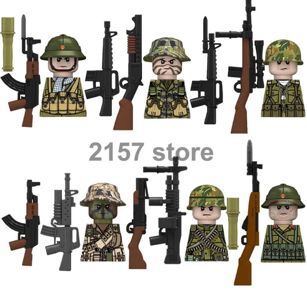 Military Soldier Figure Building Block Weapons Ranger Camouflage Vietnam War US Special Forces KSK Medical Bandit Thief Toy Gift