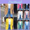 Elegant Women Long Sleeve Slim Formal Suit Work Jackets With Stylish Lapel Collar