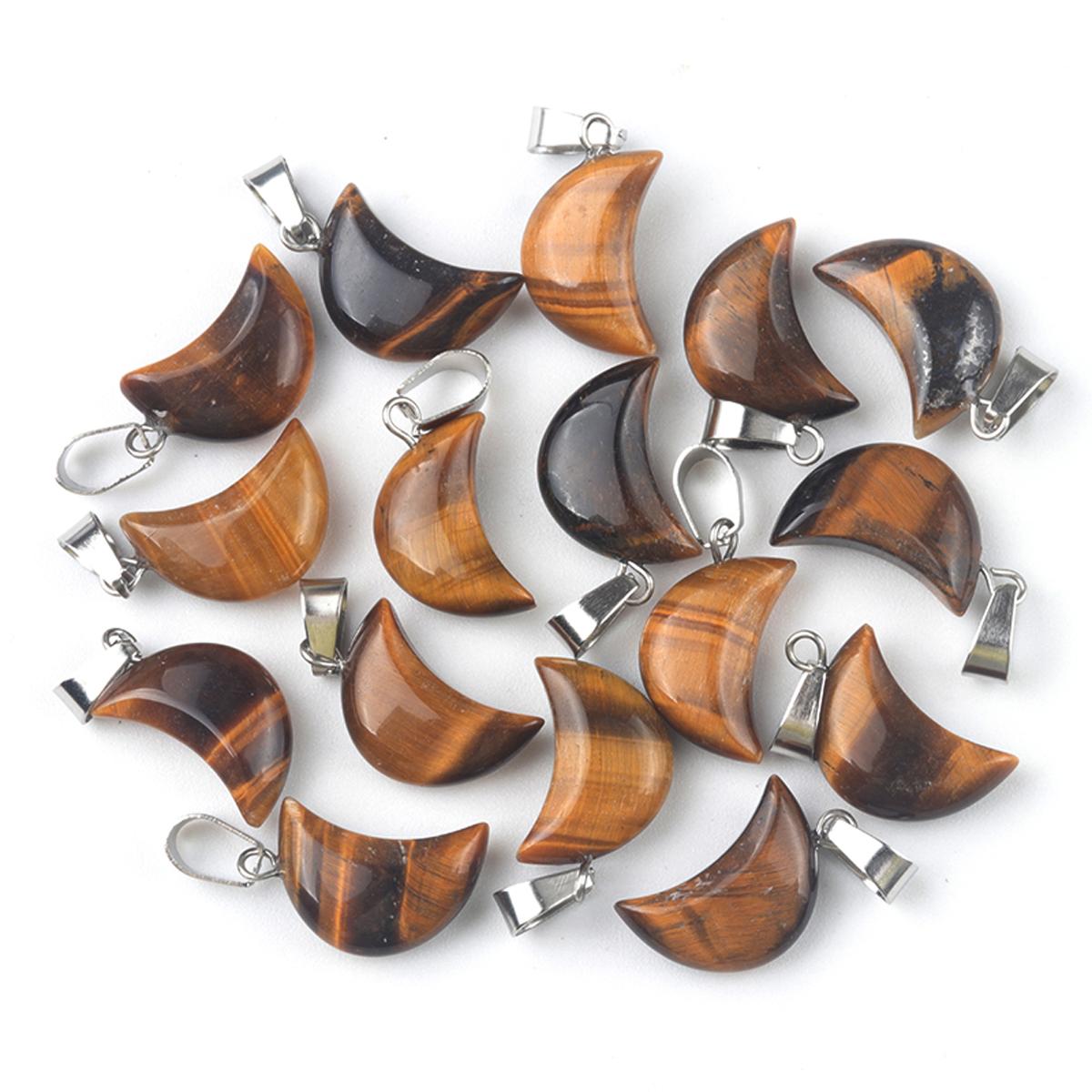 

5 шт./упаковка. Підвіска з натурального кристалу та дорогоцінних каменів у формі місяця. Підвіски для виготовлення ювелірних виробів. Аксесуари своїми руками. Унісекс, 18x12 мм. 5Pcs/18x12mm