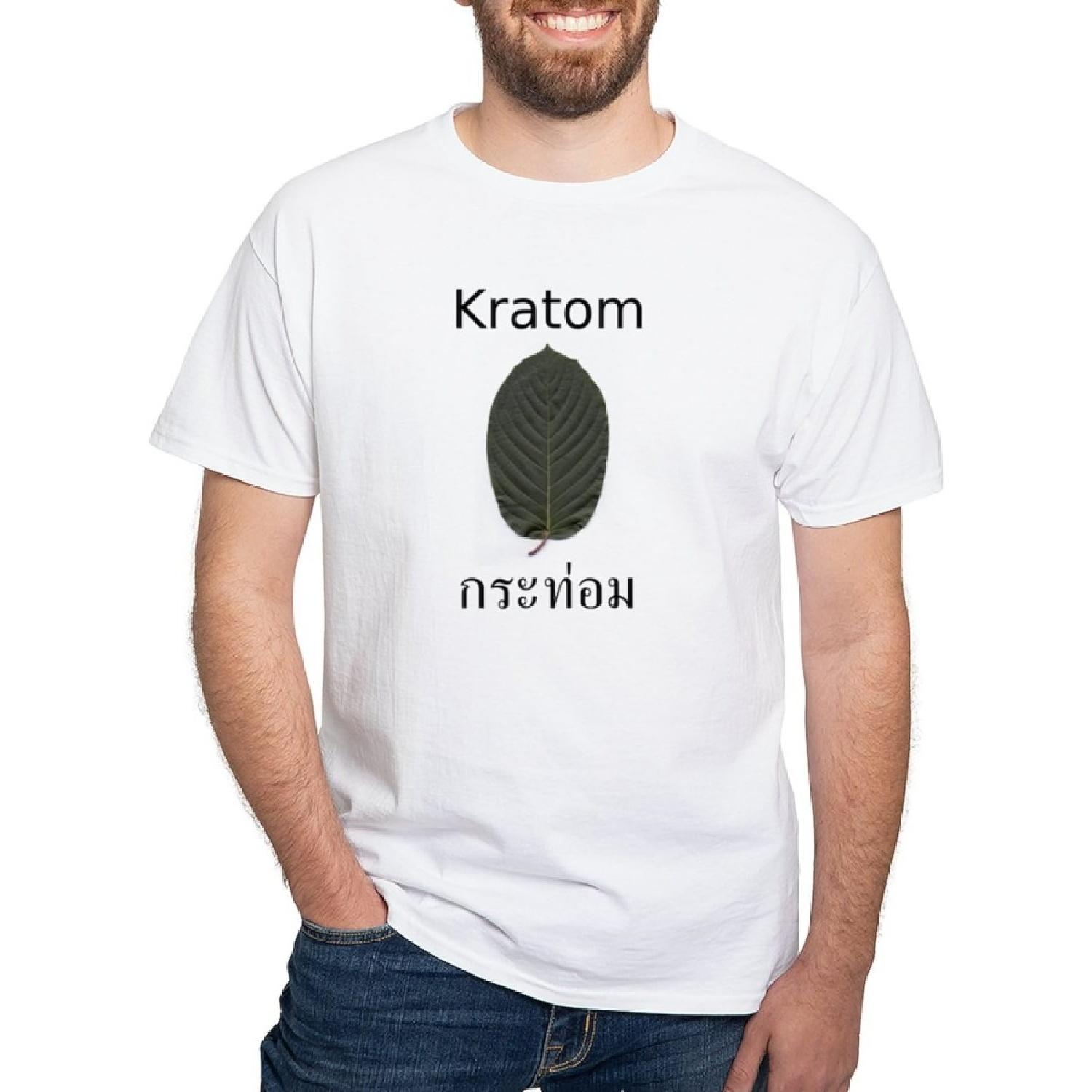 

CafePress Kratom T Shirt Men s 100% Cotton, Classic Graphic White T-Shirt XXXXXL білий