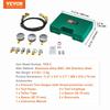 Hydraulic Pressure Test Kit, 250/400/600bar, 3 Gauges 6 Test Couplings 3 Test Hoses, Excavator Hydraulic Test Gauge Set with Portable Carrying Case