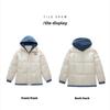 Fake Two Winter New Warm Cotton Clothes Couple Clothes Korean Version Thickened Hooded College Cotton-padded Clothes