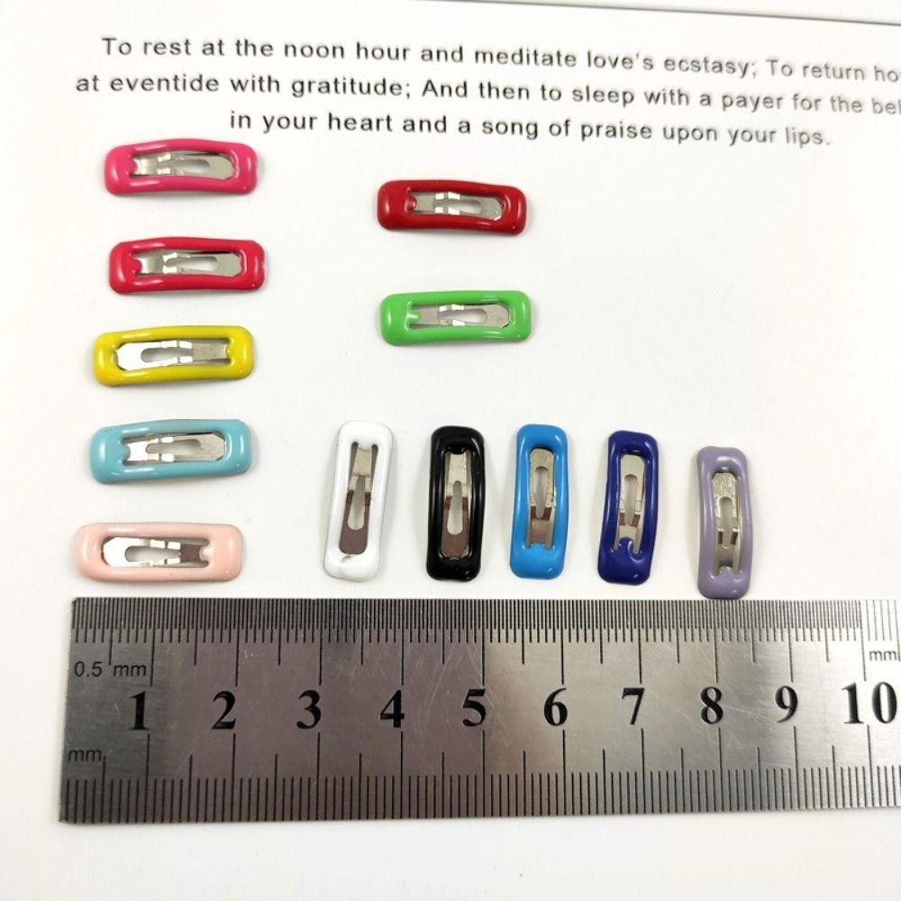 10Pcs/set 2cm Color Baking Paint Mini Hair Pins Hair Clip Doll Head Clips Mini Metal  Small Doll