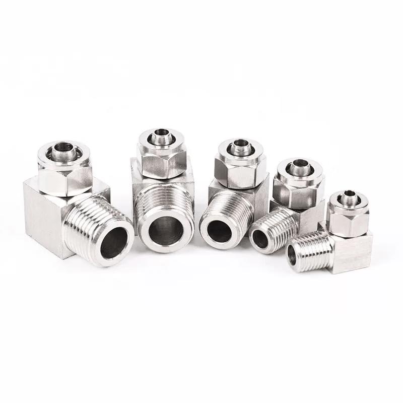Huazheng HZ 304 Stainless Steel Quick Twist Right-Angle Elbow Connector