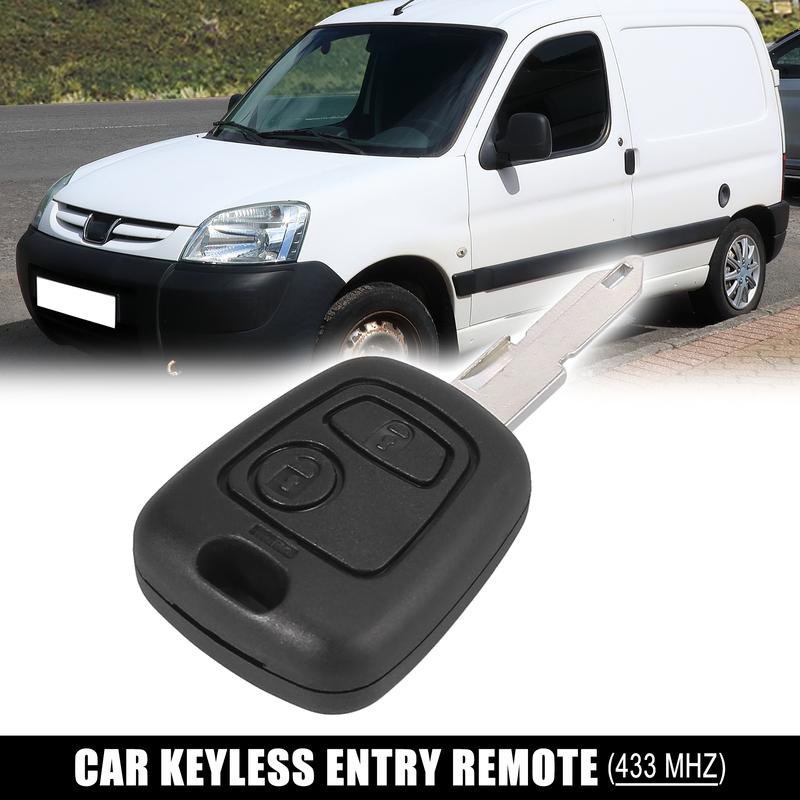 X Autohaux Replacement Keyless Entry Remote Car Key Fob 433MHz for Peugeot 206 2001- for Peugeot 206 CC 2002-