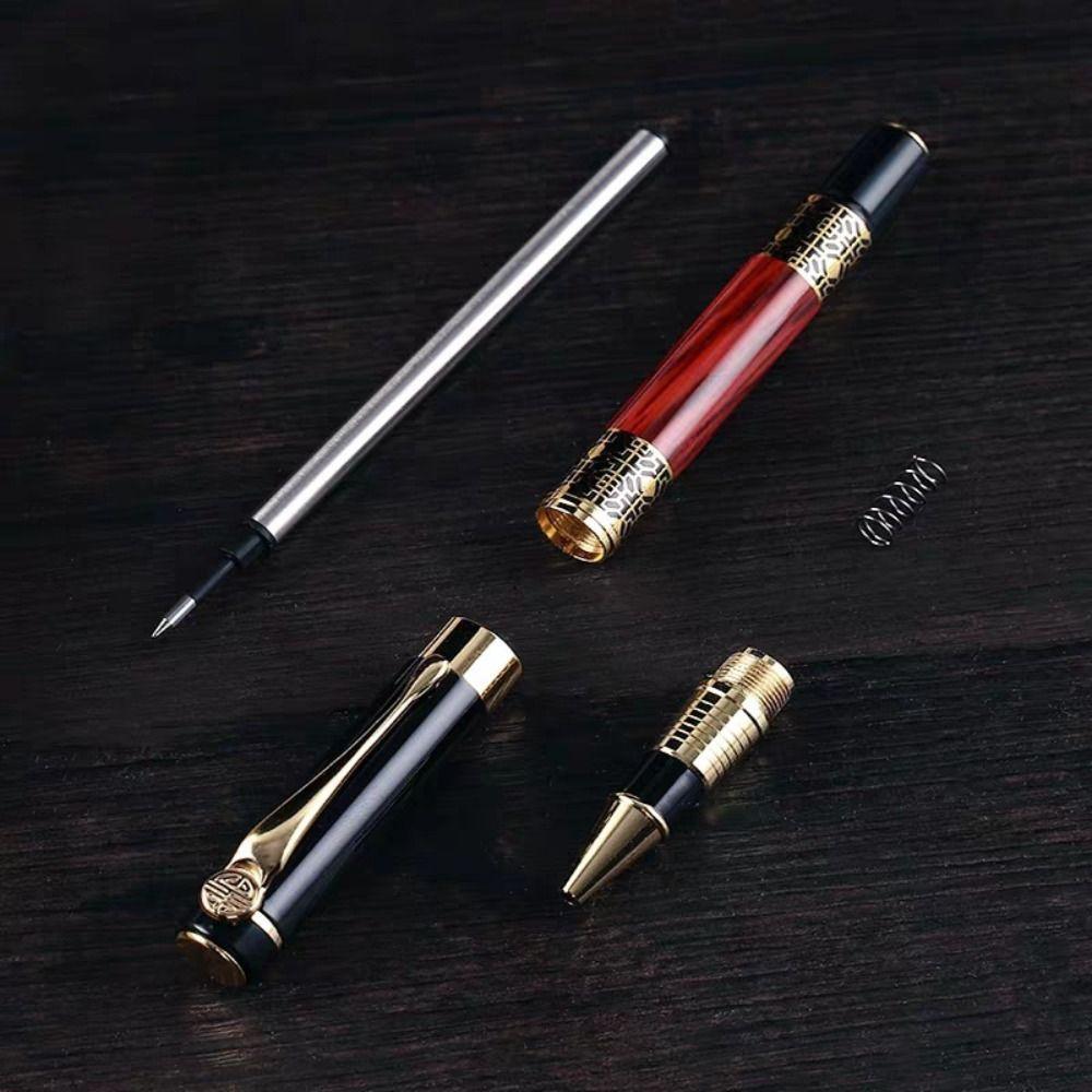Luxury Metal Ballpoint Pen Business Signature Fountain Pen Student Gift Writing Tools Blue/Black Ink Gel Pen for School Office
