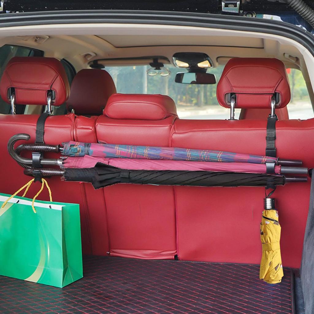 Car Seat Hook Hair Seat Back Hook - 2 Pcs Rear Umbrella Storage Hooks