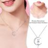 Women Moonstone Cat Pendant Chain Necklace Copper Jewellery