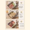 Rectangular Nonstick Frying Pan with Wood Grain Handle for Stove Top Cooking and Easy Food Release