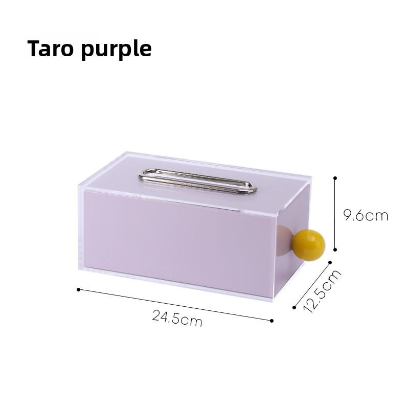 

Tissue Box, Tissue Box, Household Living Room, Bedroom, Dining Room, Coffee Table with Round Handle Storage Box фиолетовый
