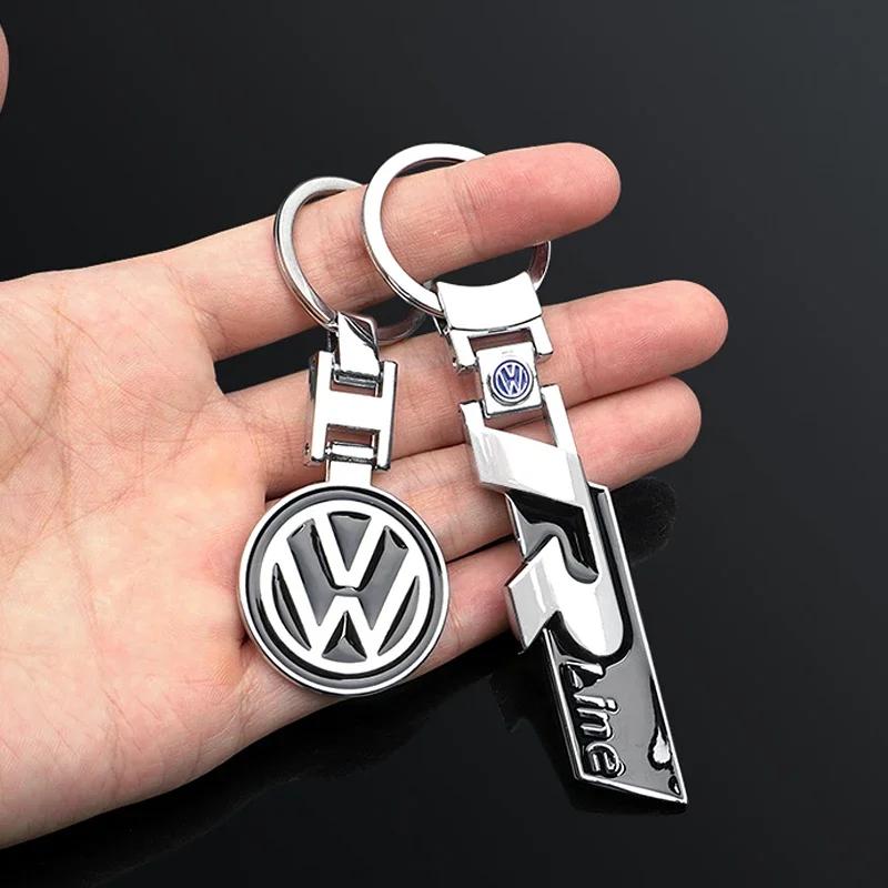 2025 Hot Volkswagen RLine Keychain With Brand Badge Genuine Zinc Alloy Anti-Theft Car Key Organizer Gift Pendant For Men Women S