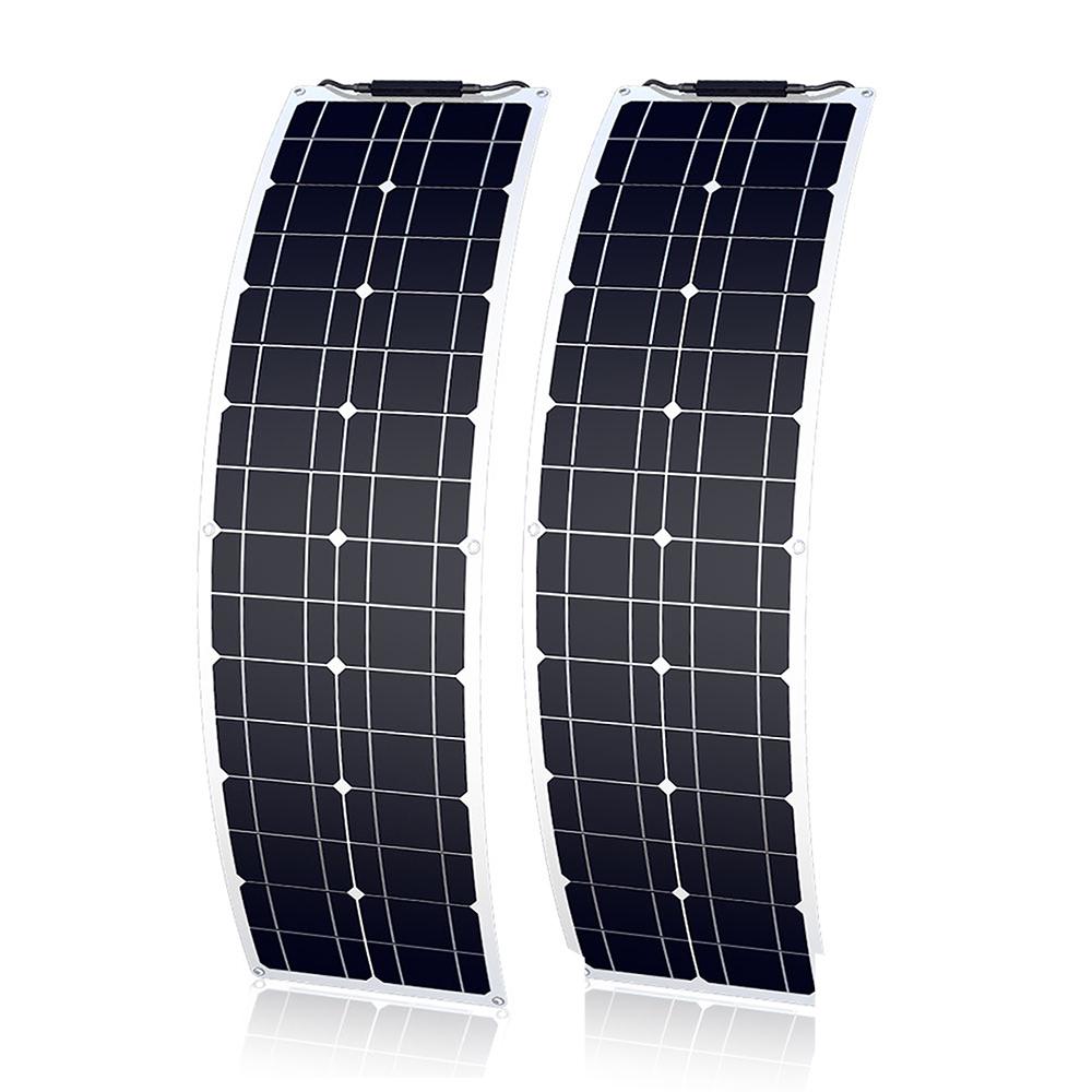 Pannello Solare 50W/100W Monocristallino Flessibile Kit Pannello Solare Sistema Caricabatterie