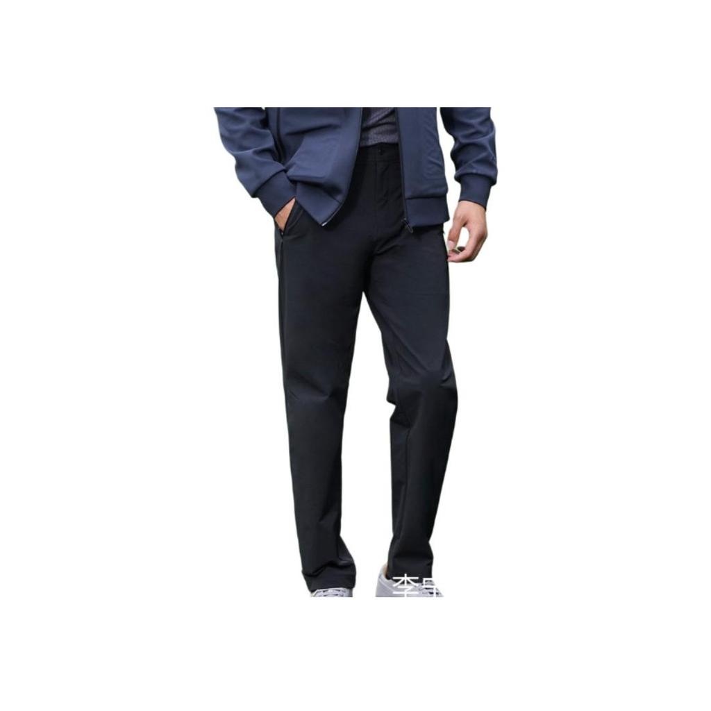 Li Ning Training Series Solid Color Water-Resistant Straight-Leg Casual Pants Men bottoms Camel-Gray AYKT705-2