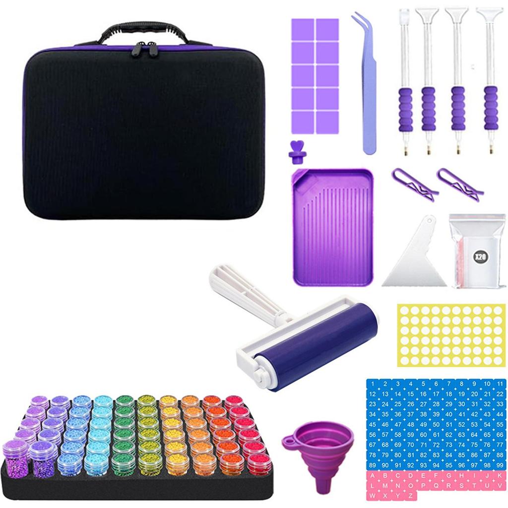 Diamond Painting Bead Storage Box Large Capacity Diamond Paintings Toolkit Diamonds Plateau Storage Case Painting Accessory Kit
