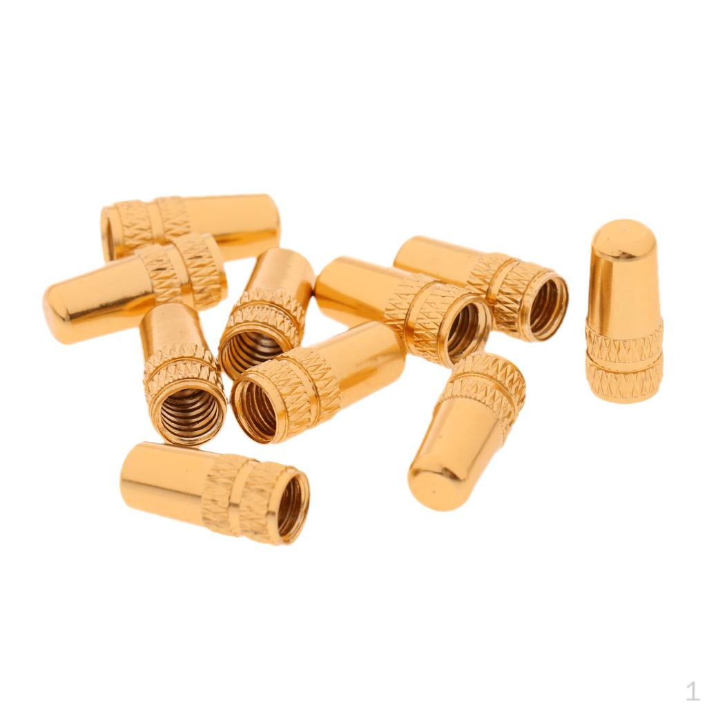

10 Pcs Bike MTB Presta Rim Tire Valve Cap золотий