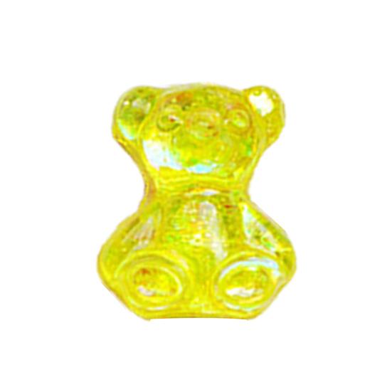 

Женская сверкающая наклейка с медведем из смолы для дизайна ногтей с блестками для DIY Middle