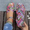 Fashion Women Sandals Bohemia Style Flat Sandals Women Summer Outdoor Shoes Woman Plus Size Retro Gladiator Shoes Women Zapatos De Mujer