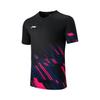 Li-Ning Round Neck Short Sleeve Mid Waist Tied Casual Sports Suit Men Suit Black AATU053-1