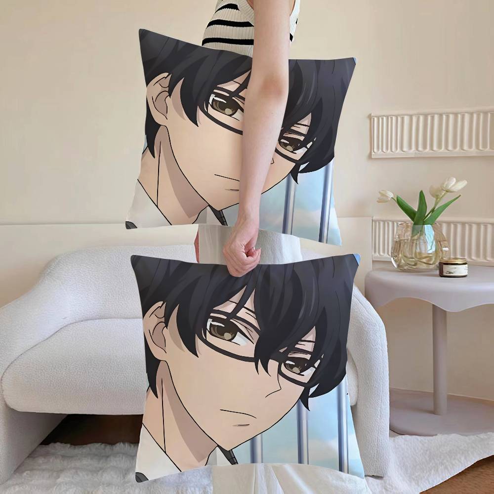 S-Sakaki Momo Anime Pillow Case Sofa and Living Room Decorative Cushion Covers Dust-proof and Mite-proof Invisible Zipper
