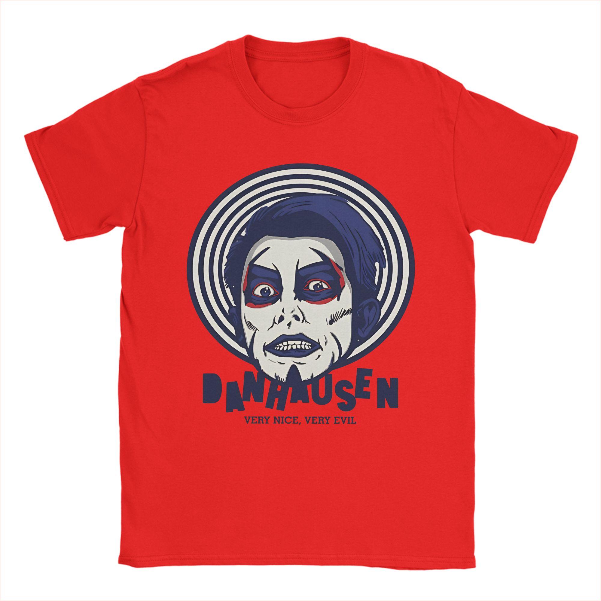 Маска Danhausen Аксессуары для рестлинга Унисекс Женская футболка 100% хлопок Футболка с принтом Одежда S