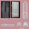 75/150Pcs Reusable Space Nail Forms Transparent French Tip Forms NEW Poly Gel Forms  Home Salon