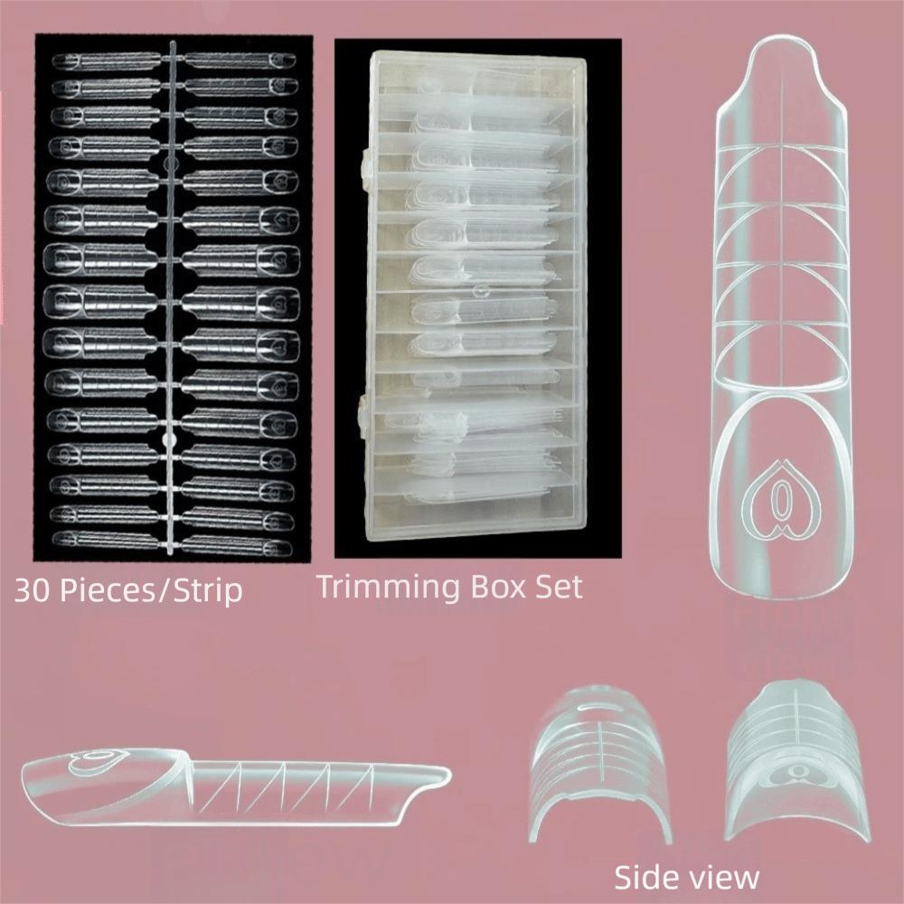 75/150Pcs Reusable Space Nail Forms Transparent French Tip Forms NEW Poly Gel Forms  Home Salon