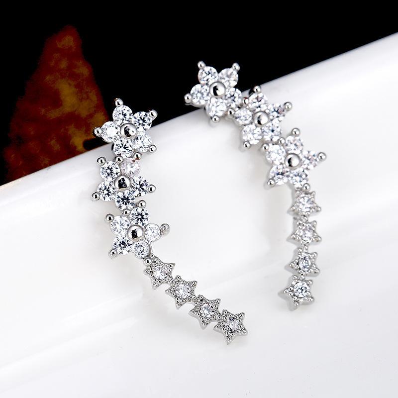 

Женская Мода Милые Серьги-гвоздики Блестящий Кристалл Циркония Медь Изысканный Женский Шарм Аксессуары для Пирсинга Ушей Ювелирные Изделия Подарки