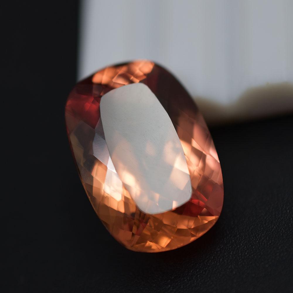 Padparadscha Sapphire Natural 21 Ct Cushion Certified Beautiful Ceylon Gemstone