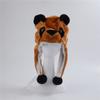 Wolf Dog Lion Monkey Panda Raccoon Plush Hat Cartoon Animal Caps