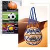 1pc Durable Nylon Basketball Net Bag, Portable Volleyball Football Mesh Storage Bag, Sports Ball Holder For Single Ball, Perfect For Sporting Goods