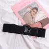 Leather Corset Belt Solid Color Wide Waist Corset Elegant Elastic Cummerbunds  Girl