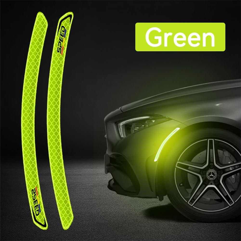 2Pcs Reflective Car Wheel Arches Safety Warning Sticker Mark Car Stickers Tape Reflective Strips Exterior Accessories