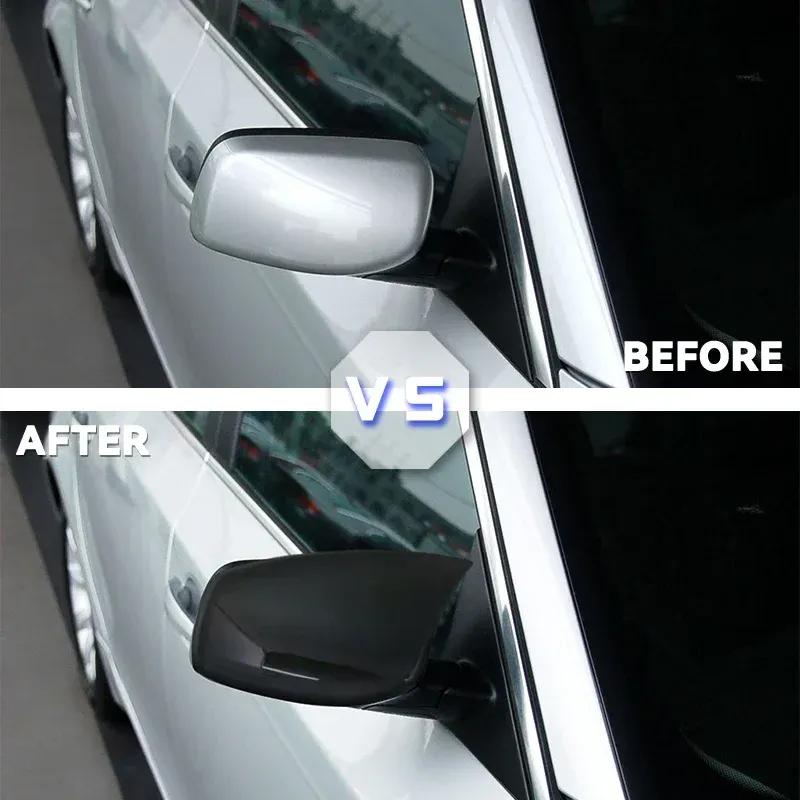 Carbon Fiber Car Rear View Door Wing Mirror Side Mirror Cover Caps Shell Case for BMW E60 E61 E63 E64 5 Series Model 2004-2008