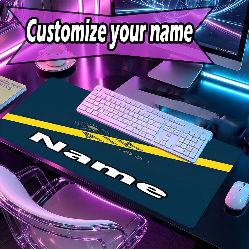 Custom Name Personalized AIK Fotboll Pattern Mousepad, Laptop PC Desk Mat, Decorative Desk Mat for Home Keyboard Pad Gift