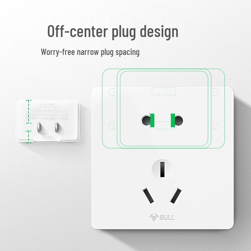 BULL Mini 3-Way Direct Plug-in Power Adapter CN plug (adapter included)