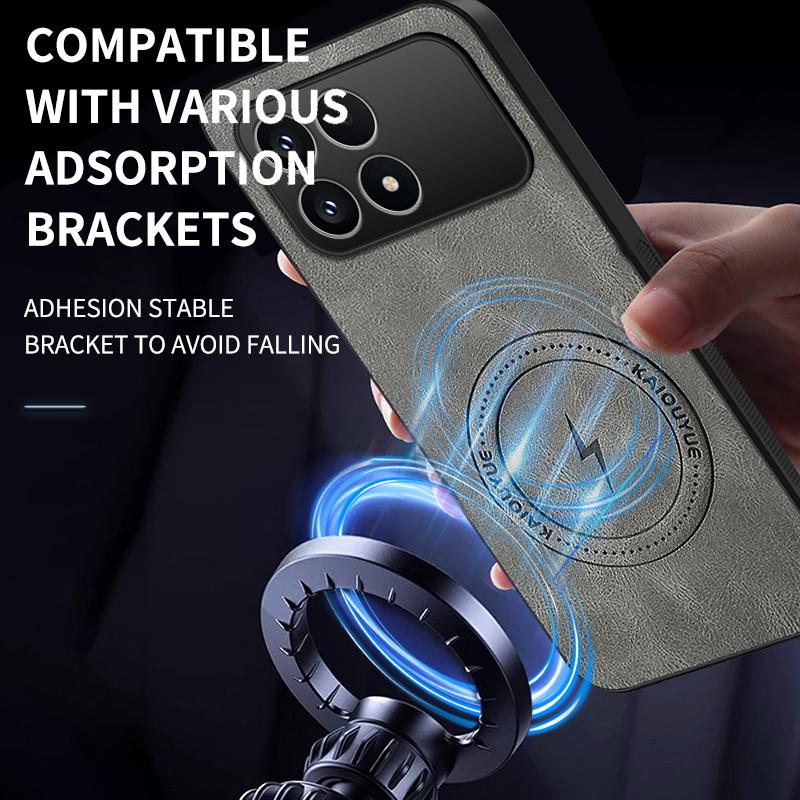 For Poco F8 Pro New Leather Matte Frosted Magnetic Phone Case For Mi POCO F8 Pro Shockproof Bumper Soft Cover POCO F8 Pro Shell