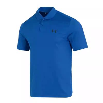 Mens Training Sports Series Solid Color Breathable Casual Short Sleeve Polo Shirt Men Polo Shirts Blue 1377374-432