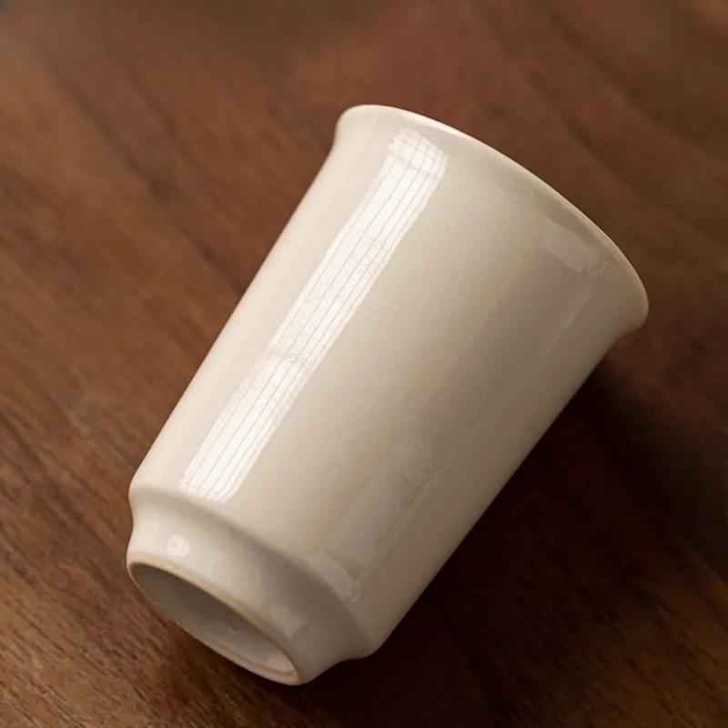 2 Stück/Set Retro Pflanze Holz Grau Keramik Teetasse Chinesische Riechende Duftende Tasse Kleine Meistertasse Meditationsbecher Kung Fu Teeset 65ml