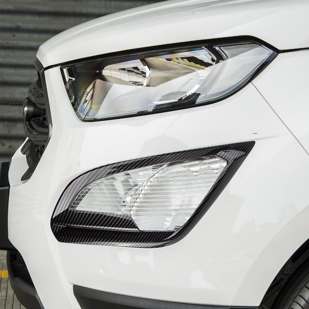 For Ford Ecosport 2018 2019-2021 Car Front Foglight Cover Fog Lamp Head Light Decoration Frame Sticker Trim Styling Accessories