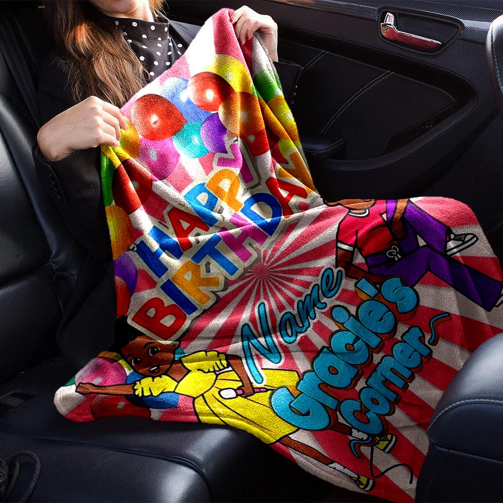 Customiz Name Personality Gracies Corner Blanket Soft &Warm Sofa Office Bed Travel Lunch Break Blanket, Gift Suitable All Seasons