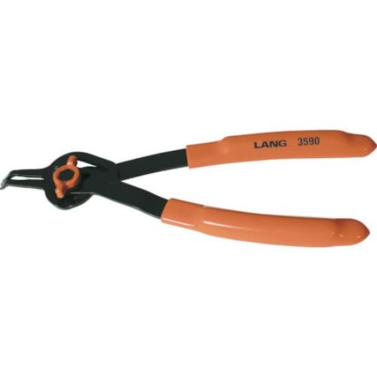 

Lang Tools Snap Ring Pliers both shaft curved jaws 3590 (for holes) 45°