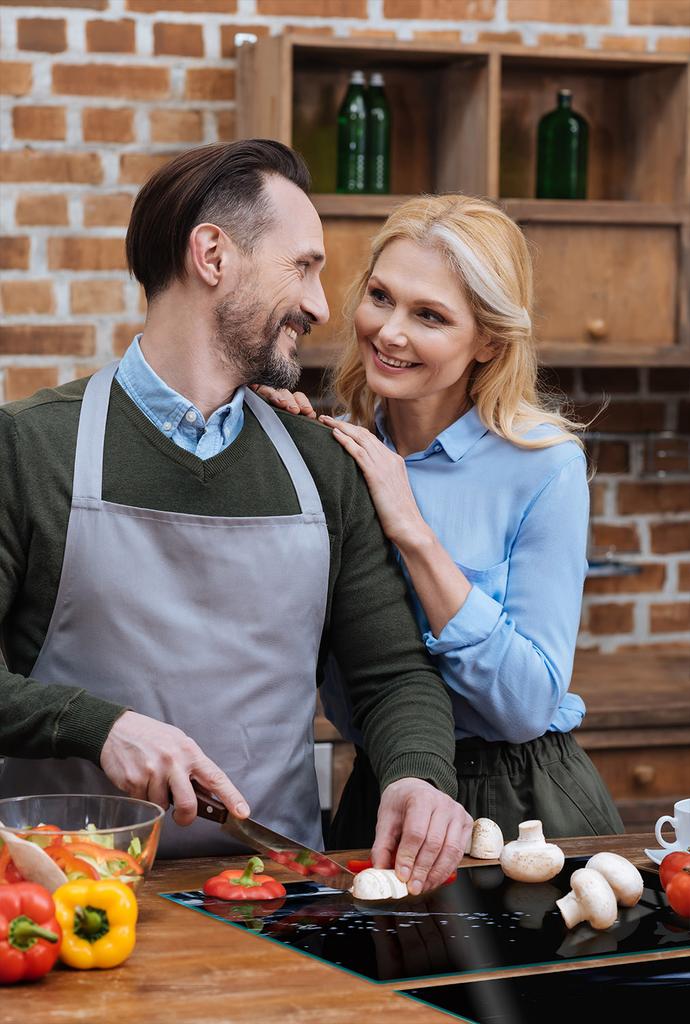 SZKLANA PŁYTA OCHRONNA NA KUCHENKĘ 85x52 WODA