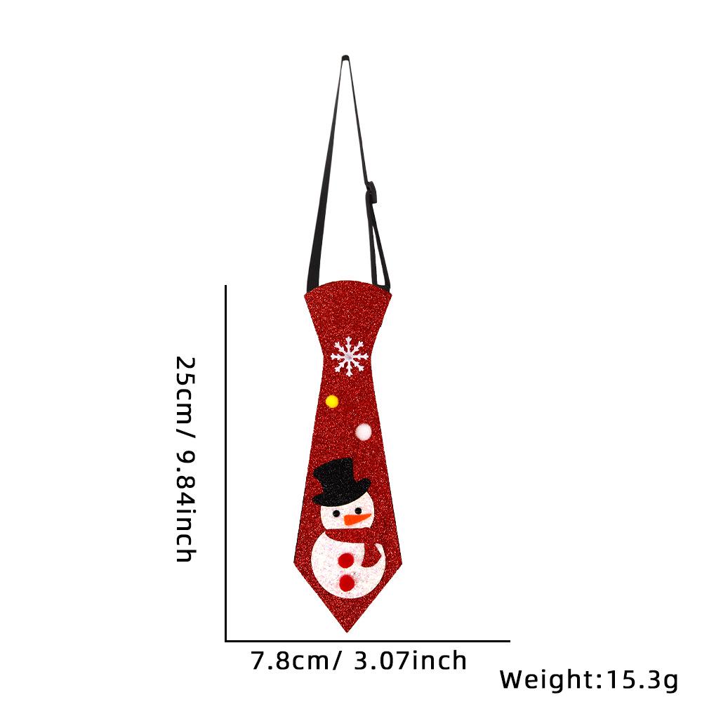 Felt Christmas Tie Ornaments - Snowman, Reindeer, Christmas Tree Décor