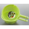 Fresh New Handled Strainer, Ball, Green, with Spouts on Both Sides, for Draining Noodles, Vegetables, and Mixing